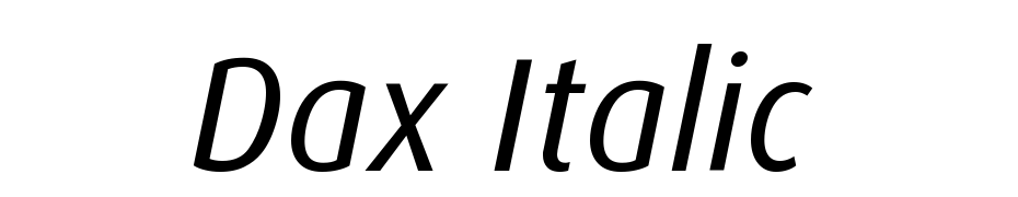 Dax Italic Yazı tipi ücretsiz indir